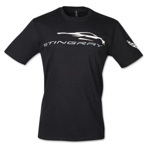 C8 Corvette Stingray Gesture Black Cotton T-Shirt - M-2XL - Picture 1 of 2