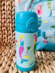 Pottery Barn Kids Mermaid Medium Water Bottle Mackenzie Aqua New - Picture 1 of 1