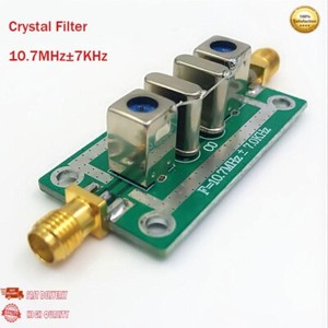 10.7MHz±7KHz Quartz Crystal Filter Narrowband Band-Pass Filter SMA-KE Connector