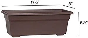 Countryside Flower Box Planter, Brown, 18-Inch - Picture 1 of 12