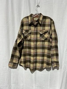 Vtg Sears Button Up Flanel L - Picture 1 of 4