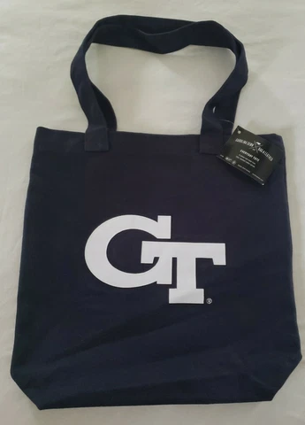 Georgia Tech Collegiate Licensed Product Carolina Sewn Bag & Leather Co Tote NWT Cover