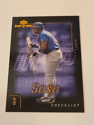 2002 Sammy Sosa Upper Deck MVP Baseball Card #297 Checklist  - Image 1 of 2