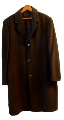 John W Nordstrom Men's Black Wool Dress Coat Luxurious Quality EUC Size Large? - Image 1 of 4