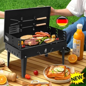 Grill BBQ Holzkohlegrill Klappgrill Camping Standgrill Reisegrill XXL Edelstahl - Bild 1 von 18