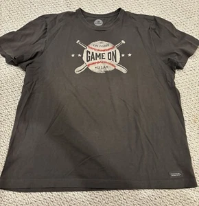 Mens Life is Good T-shirt “Game On”Baseball USA Crusher Tee Size XL - Picture 1 of 6