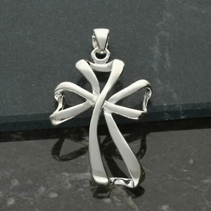 Collar colgante cruz hoja de trébol 925 y cadena opcional caja de regalo - Imagen 1 de 8