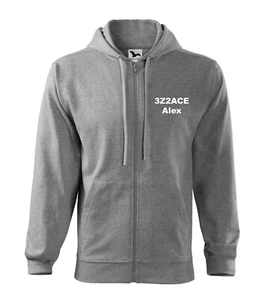 Radioaficionado INDICATIVO DE LLAMADA y Nombre Sudadera decorada con bordados GRIS - Imagen 1 de 5