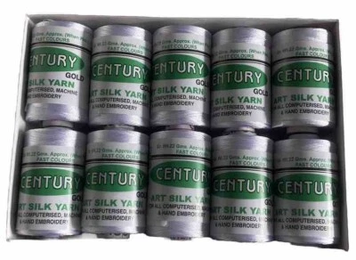 120/2 Viscose Embroidery Machine Thread Raw White (1000 Mtr. Each Apx)- 10 Tubes - Image 1 of 4