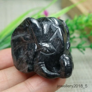 Certified Black Burma 100% Natural A jadeite jade Elephant Ring 大象 戒指 扳指 21.8mm - Picture 1 of 13