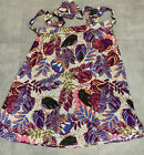 Womens Dress Barn Westpor Floral Skirt Boho Hippie  Size XL Elastic/ tie front