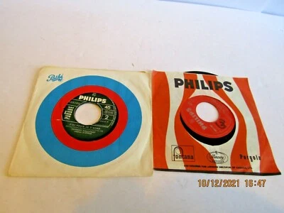 2-LOT-45 RPM-7"-JOHNNY HALLYDAY-COURS PLUS VITE CHARLIE-TE TUER D'AMOUR W/SYLVIE - Image 1 of 3