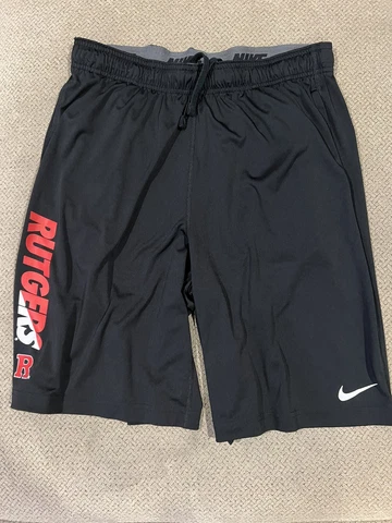 Mens Nike Rutgers Scarlet Knights Football Shorts Large Black Cover