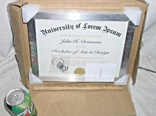 2 SEALED 11 x 10" DIPLOMA DEGREE FRAME DISPLAY DOCUMENTS CERTS CERTIFICATE PAIR