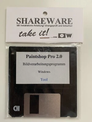 1994! Orig. sealed „Corel Paintshop Pro 2.0“ PC DOS 386 3,5“ Diskette Amiga - Bild 1 von 4