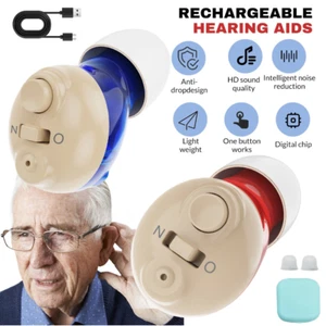 Mini amplificador de sonido intrauditivo invisible recargable ITE - Imagen 1 de 26