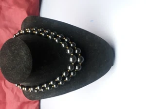 Vintage Hongkong 2-Strang Kunstperlen Perlen Halskette 14-17 Zoll - Bild 1 von 9