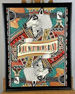Dave Matthews Band 12.8.2012 Mohegan Sun Konzert Poster selten Nate Duvall gerahmt - Bild 1 von 11