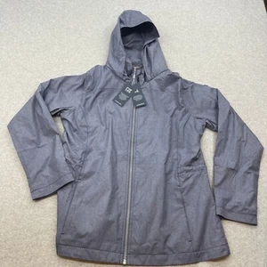 Cutter and Buck WeatherTec Windbreaker Jacket Womens Large Hooded Packable NWT - Picture 1 of 16