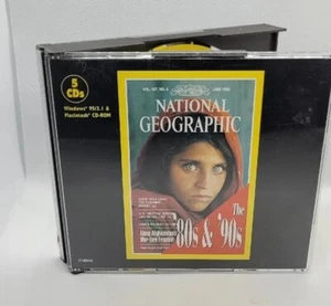 NATIONAL GEOGRAPHIC INTERACTIVE THE 80'S & 90'S PC Kodak Mindscape 5 CD-ROM Set - Picture 1 of 4