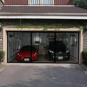Premium 18x8ft Garage Door Screen Heavy Duty Fiberglass Screen Mesh Black - Picture 1 of 6