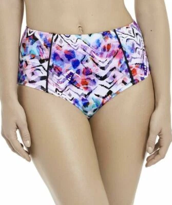 Braguita de bikini Fantasie Malundi M 12 14 rosa púrpura cintura alta profunda parte inferior 6450 Foto 1 de 4