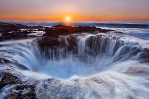 Fotomural FIEL CASCADA (6102S) puesta de sol piedras cielo XXL - Imagen 1 de 3