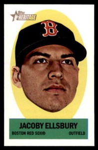 2012 Topps Heritage Stick-Ons Jacoby Ellsbury #9 Boston Red Sox