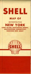 1953 Shell Road Map: Metropolitan New York NOS - Picture 1 of 1