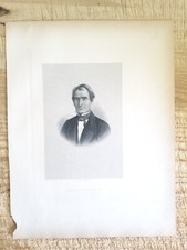 ELIPHALET REMINGTON,HERKIMER COUNTY,NY.VTG 1879 13.8" x 10.3"  ENGRAVING PRINT*