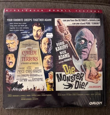 THE COMEDY OF TERRORS + DIE MONSTER DIE LASERDISC HORROR DOUBLE FEATURE - Image 1 of 2