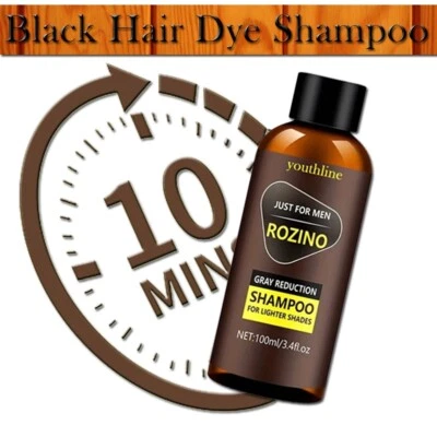 Black Hair Dye Shampoo 3 in 1 for Gray Hair, Herbal Ingredients Natural Shampoo - Image 1 of 4