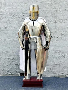 Complete Medieval Templar Knight Armor Set Christmas Gift for Cosplay Events - Picture 1 of 10