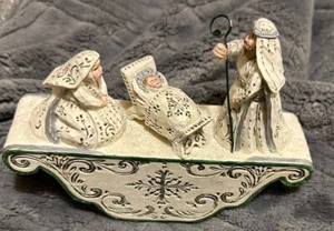 Pam Schifferl WINTER WHITE NATIVITY 6" Figurine Holy Family Midwest Cannon Falls - Picture 1 of 9