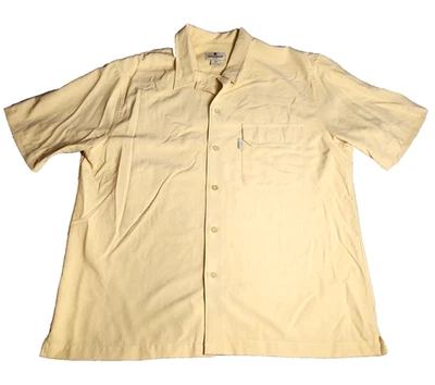 Woolrich Mens Shirt Sz L Butter Yellow Button-Up Short Sleeve Pocket 6271 NWOT - Image 1 of 4