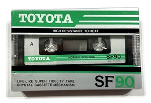 TOYOTA SF 90 casete de audio vintage cinta en blanco sellada Hecho en Japón Tipo I - Imagen 1 de 2