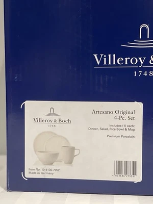 Villeroy & Boch Artesano 4-Pc. Set ~1 Place Setting: Dinner, Salad, Bowl & Mug - Image 1 of 4