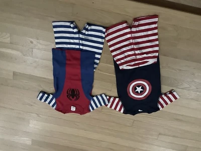 Hanna Andersson Bundle Boys Pajamas Size 5 Spider-Man And Captain America Short - Image 1 of 4