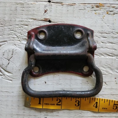 Antigua caja de herramientas mango de caída vapor baúl cajón tirador vintage Sweetheart Stanley Foto 1 de 3