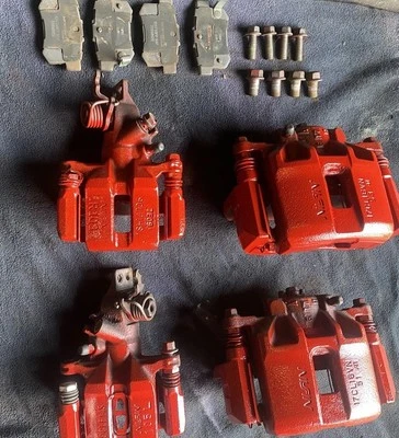 04-14 ACURA TSX - JUEGO DE PINZAS DE FRENO + PASTILLAS + HERRAJES OEM NISSIN **delantero y trasero Foto 1 de 4