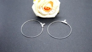 10 boucles d'oreilles créoles acier inoxydable 30 mm création bijoux - Imagen 1 de 1