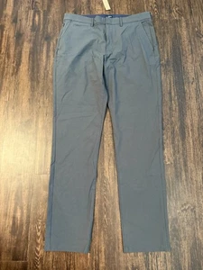 J.CREW Tech Pants Mens Athletic Fit 35x34 Grey Stretch Performance Chino Trouser - Picture 1 of 9