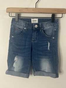 Girl's Hudson Size 7 Distressed Jean Long Shorts - Picture 1 of 5