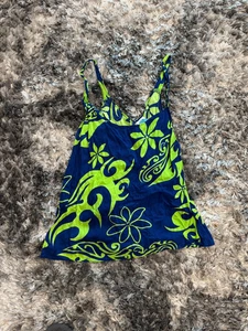 Hula Bay Women Blue Sleeveless Blouse Tag was worn but It should be a XL. - Picture 1 of 6