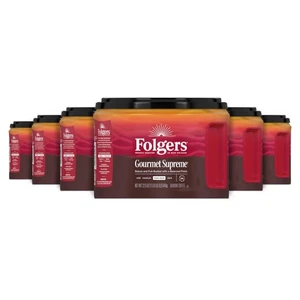 Folgers Gourmet Supreme Caffè Macinato 22,6 once Confezione da 6 Tostatura Media Scura - Foto 1 di 8
