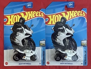 2023 Hot Wheels Treasure Hunt "Ducati 1199 Panigale" #164/250 (White) *Lot of 2* - Picture 1 of 7