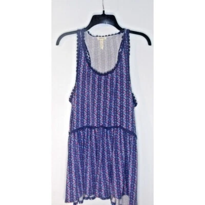 Camiseta sin mangas Matilda Jane floral sin mangas informal linda azul talla M BOHO Foto 1 de 4