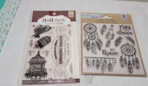 2 Stück - transparente Acryl Stempel - neu in Verpackungen - brandneuer alter Bestand - Bild 1 von 7