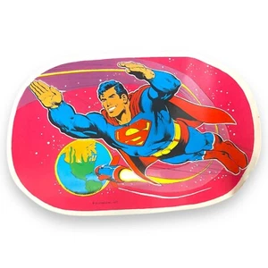 Tappetino vintage 1977 Superman DC Comics INC in schiuma 17,5" x 12" - Foto 1 di 2