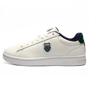 K Swiss Court Shield II Hombre Clásico Informal Cuero Retro Moda Entrenadores Blanco - Imagen 1 de 5